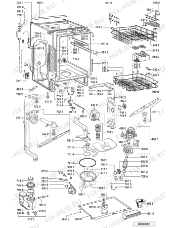 Взрыв-схема посудомоечной машины Bauknecht GSI 6591 C-SW - Схема узла