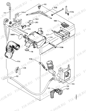 Взрыв-схема стиральной машины Zanussi FL544N - Схема узла Hydraulic System 272