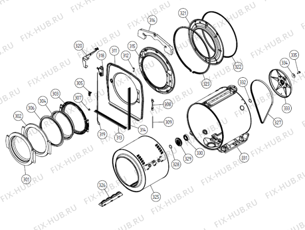 Взрыв-схема стиральной машины Gorenje Prof Washer (valve) DK   -Black (175700, WMC55) - Схема узла 03