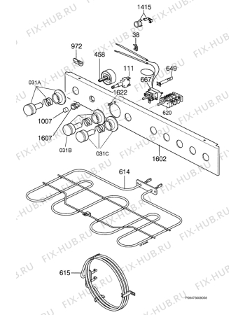 Взрыв-схема комплектующей Zanussi ZCM900X - Схема узла Section 2