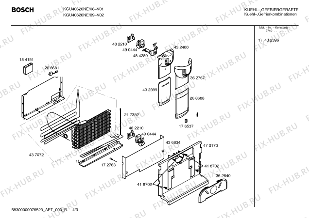 Схема №1 KGU40620 с изображением Дверь для холодильника Bosch 00241366