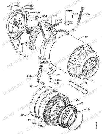 Взрыв-схема стиральной машины Zanussi FJD1084HV - Схема узла Functional parts 267