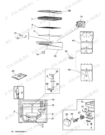 Взрыв-схема холодильника Privileg 086695-4/40822 - Схема узла C10 Cold, users manual