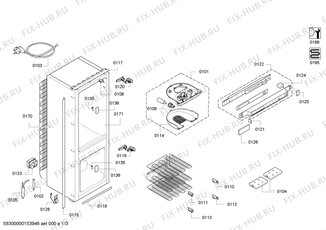 Схема №1 KIS28A60 с изображением Дверь для холодильной камеры Bosch 00247385