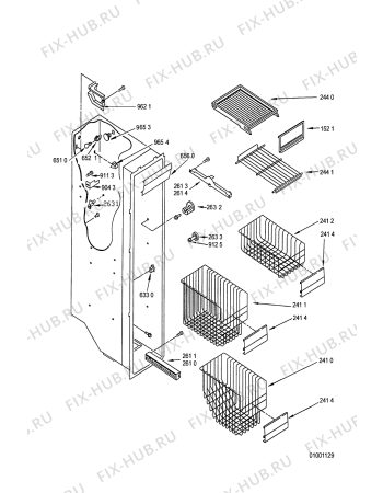 Схема №1 ARG 488/G/BLACK с изображением Обшивка для холодильной камеры Whirlpool 481245298202