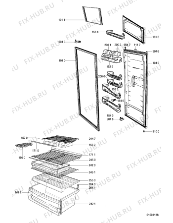 Схема №1 WBD 500 с изображением Ящик (корзина) для холодильника Whirlpool 481241879736