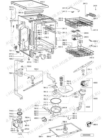 Взрыв-схема посудомоечной машины Whirlpool ADP 4716 IX - Схема узла