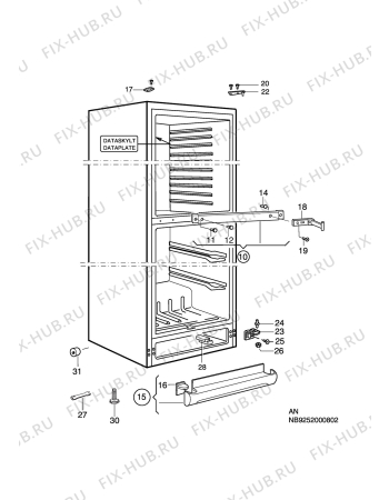 Взрыв-схема холодильника Electrolux ER9012B - Схема узла C10 Cabinet