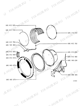 Взрыв-схема стиральной машины Zanker VA450S - Схема узла Door