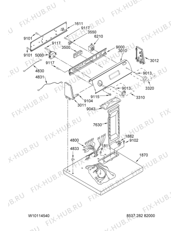 Схема №1 4PWED5905SG0 с изображением Обшивка для электросушки Whirlpool 480112100684