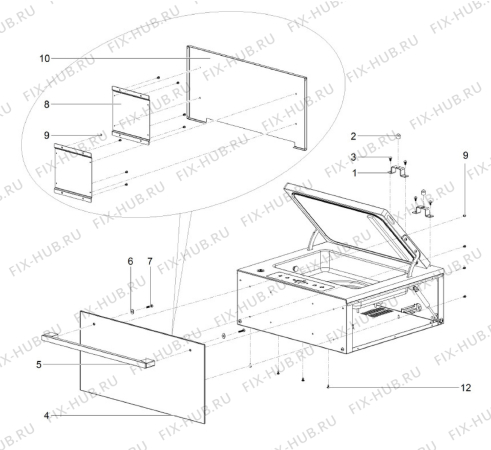 Взрыв-схема микроволновой печи Electrolux EVD29900AX - Схема узла Section 4