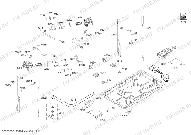 Схема №1 ER76F253MQ с изображением Скоба для плиты (духовки) Siemens 00745040