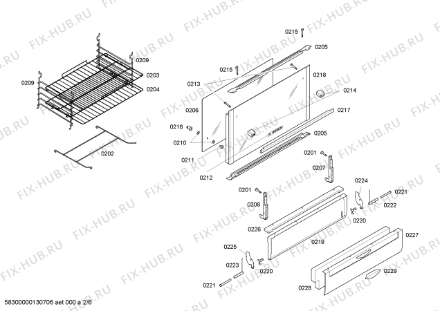 Взрыв-схема плиты (духовки) Bosch HSK65I45EH EXPRESS GRILL 30 INOX GE 127V - Схема узла 02