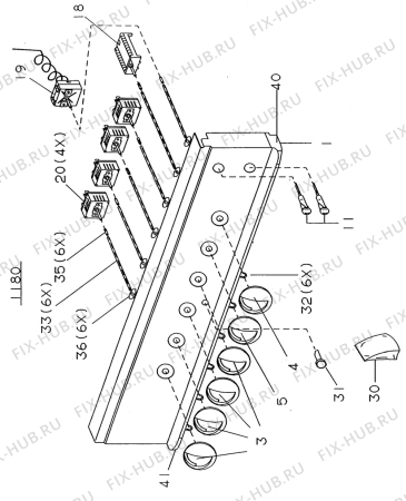 Взрыв-схема комплектующей Electrolux CF6775 - Схема узла H10 Control Panel