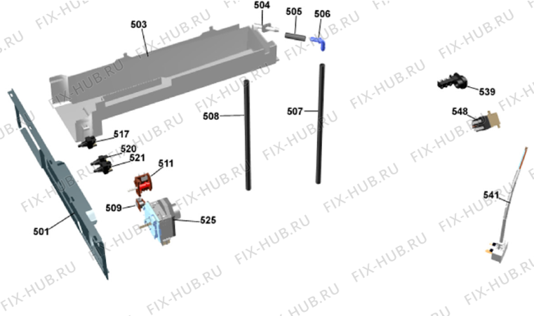 Взрыв-схема стиральной машины Gorenje T720 UK   -White (900002503, TD22UK) - Схема узла 05