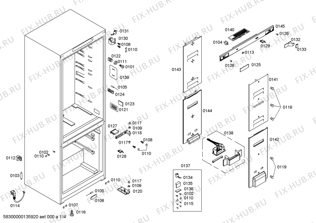 Схема №1 KGN46A73 с изображением Модуль управления для холодильной камеры Bosch 00642722