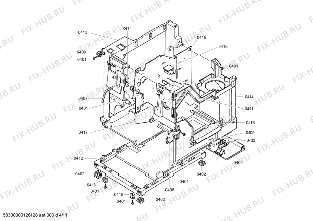 Схема №1 TK68E57UC с изображением Соединительный кабель для кофеварки (кофемашины) Siemens 00499668
