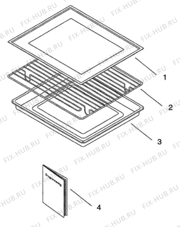 Взрыв-схема плиты (духовки) Electrolux CF864A - Схема узла H10 Oven Furniture, Users manual