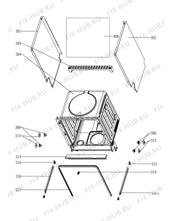 Схема №1 GCX 4862 с изображением Фильтр для электропосудомоечной машины Whirlpool 482000018786