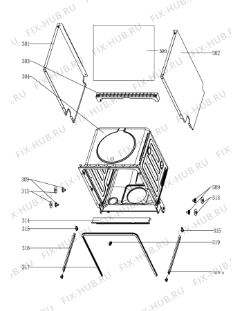 Взрыв-схема посудомоечной машины Whirlpool ADGU 883 IX - Схема узла