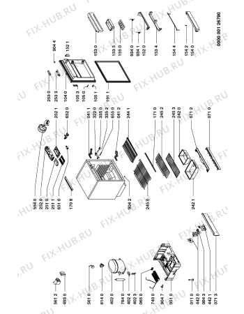 Схема №1 ARL101/R/G ARL 101/K/G с изображением Полка Whirlpool 481945819787
