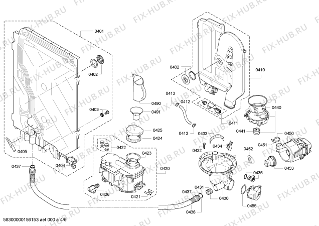 Схема №1 SN25N238EU с изображением Передняя панель для посудомойки Siemens 00703372