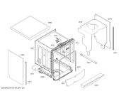 Схема №1 SMS40L08RU SilencePlus с изображением Боковая часть корпуса для посудомоечной машины Bosch 00686335