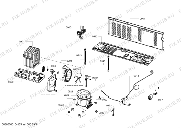 Схема №2 KFN91PJ10A с изображением Льдогенератор для холодильной камеры Siemens 00743172