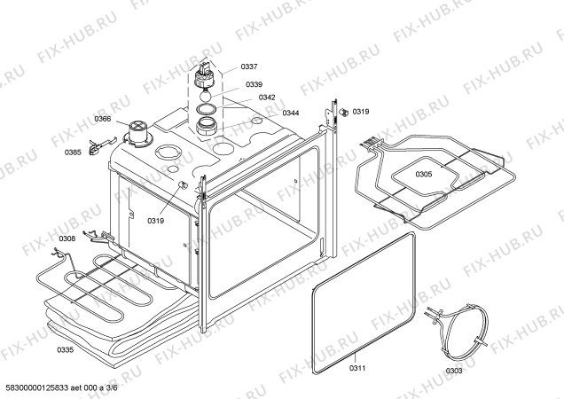 Схема №1 HEV43W350 с изображением Цоколь для духового шкафа Bosch 00423075