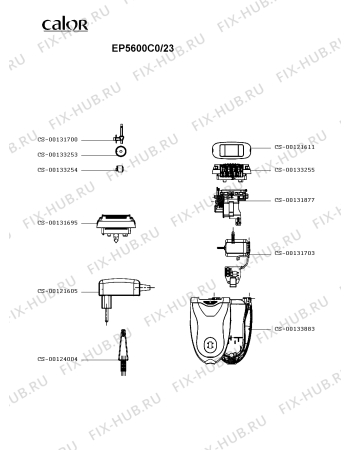 Схема №1 EP5600C0/23 с изображением Корпусная деталь для бритвы (эпилятора) Calor CS-00133883