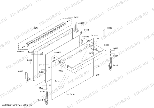 Взрыв-схема плиты (духовки) Bosch HBG33B520 - Схема узла 04
