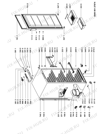 Схема №1 GKC 3043/2 с изображением Испаритель для холодильника Whirlpool 481251138106