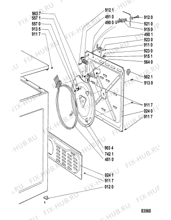 Схема №1 AWG 273 WH-F с изображением Декоративная панель для сушилки Whirlpool 481945319553