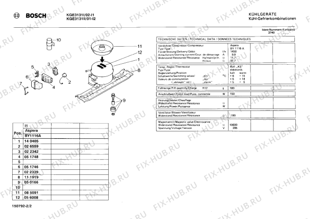 Взрыв-схема холодильника Bosch KGE3131II KGE3131 - Схема узла 02