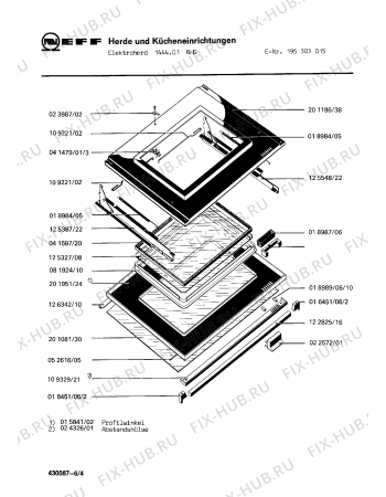 Взрыв-схема плиты (духовки) Neff 195303015 1444.01NHS - Схема узла 04