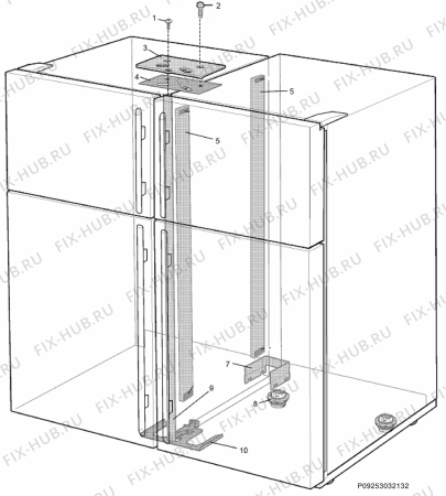 Взрыв-схема холодильника Electrolux END52800X - Схема узла Section 7