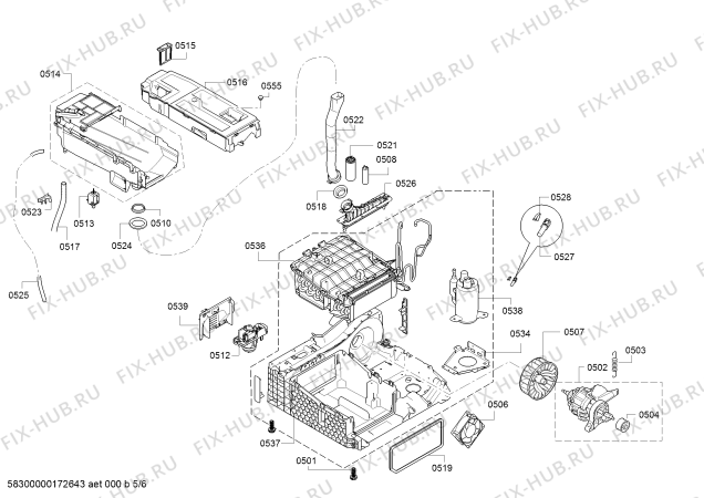 Взрыв-схема сушильной машины Siemens WT44W2E1 iQ 700 selfCleaning condenser  A++ - Схема узла 05