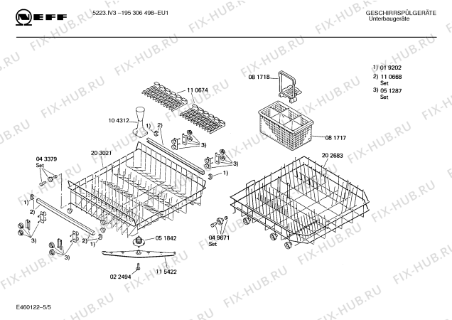 Схема №1 195306498 5223.21IV3 с изображением Панель для посудомойки Bosch 00116658