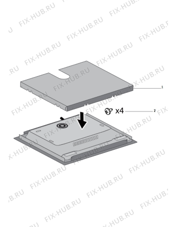 Схема №1 KHIAS86500 (F154865) с изображением Запчасть для плиты (духовки) Indesit C00522295