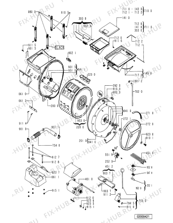 Схема №1 AWF 402/IG с изображением Декоративная панель для стиралки Whirlpool 481945328101