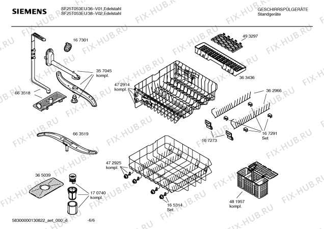 Схема №1 SF25T053EU с изображением Инструкция по эксплуатации для посудомойки Siemens 00692400