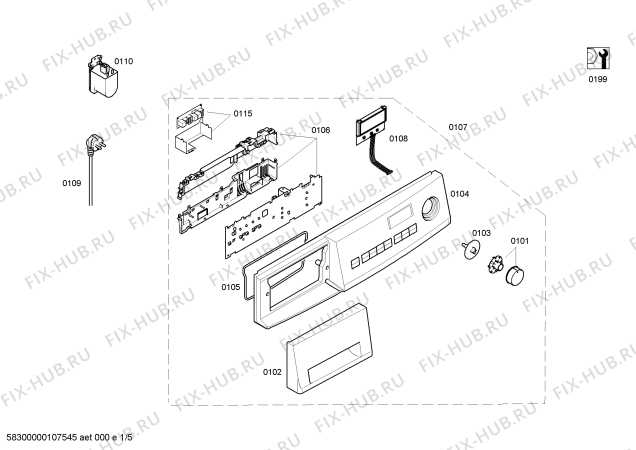 Схема №1 WXD1260EE wasch & dry 1260 с изображением Блок управления Siemens 00443543