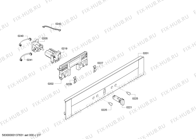 Схема №1 B46E74N0 с изображением Подшипник для плиты (духовки) Bosch 00671098
