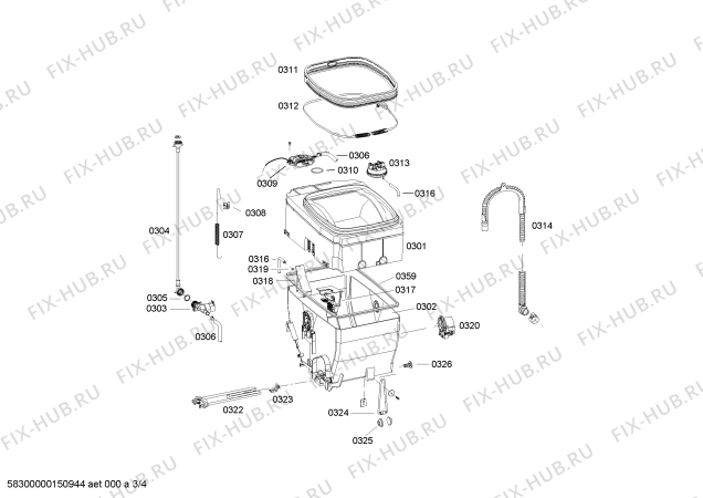 Схема №1 WP12T423HK с изображением Мотор для стиральной машины Siemens 00145209