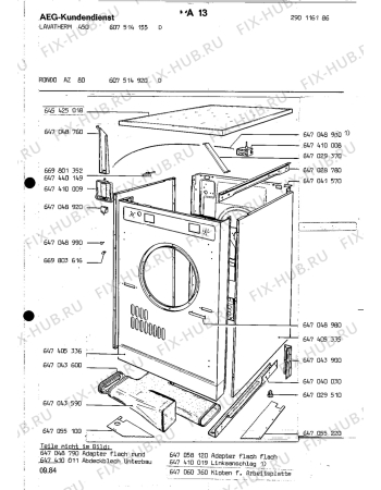 Взрыв-схема стиральной машины Rondo (N Rn) RONDO AZ 80 - Схема узла Section1
