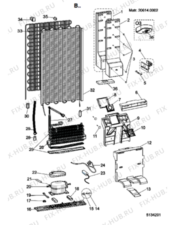 Схема №1 B TNF 5322 OX с изображением Запчасть для холодильника Whirlpool 488000505977