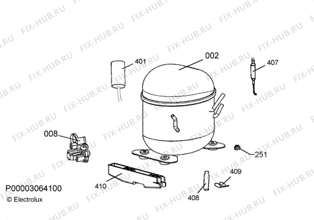 Взрыв-схема холодильника Zanussi ZFC25401WA - Схема узла Cooling system 017