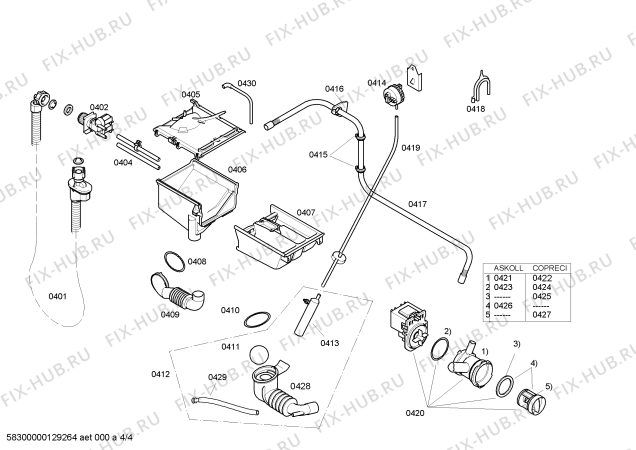 Схема №1 WM08E411IT с изображением Панель управления для стиралки Siemens 00662455