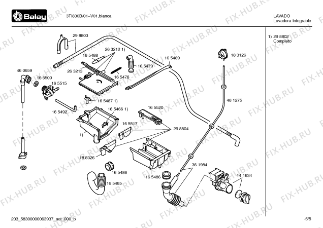 Схема №1 3TI830A с изображением Инструкция по эксплуатации для стиральной машины Bosch 00520058
