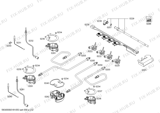 Схема №1 T21S46N1 ENC.T21S46N1 3G+1W NE60R/2010 с изображением Варочная панель для духового шкафа Bosch 00687651